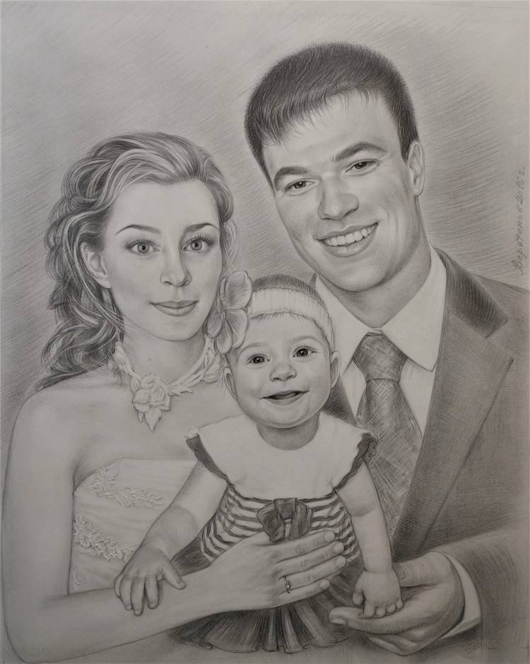 Семейный рисунок карандашом