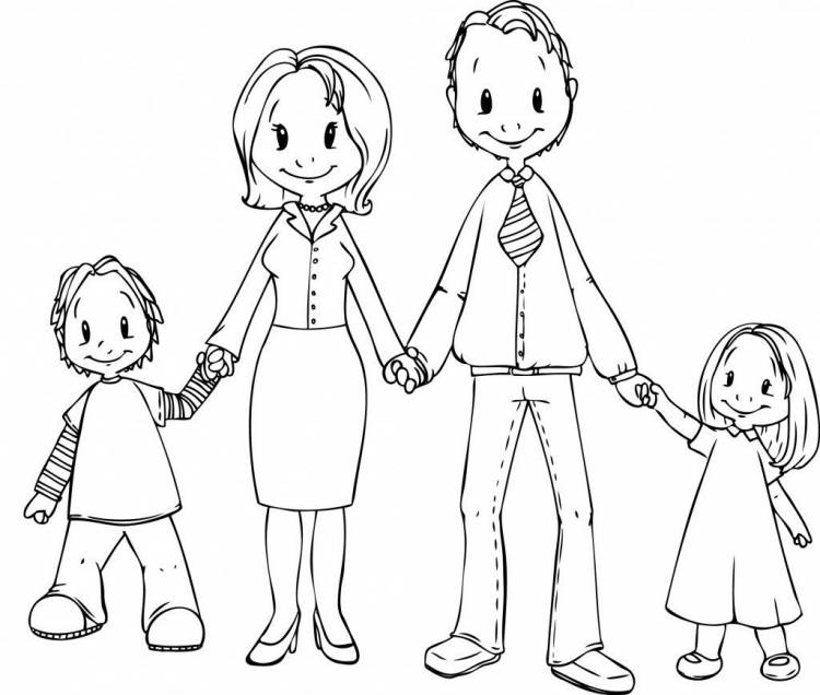 Простой рисунок семьи 