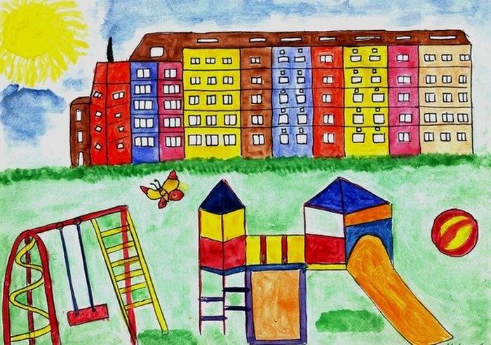 Картинки домов для детей детского сада с узорами карандашом
