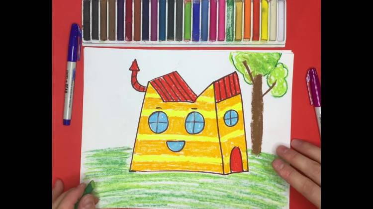 Как нарисовать Дом Трех Котов