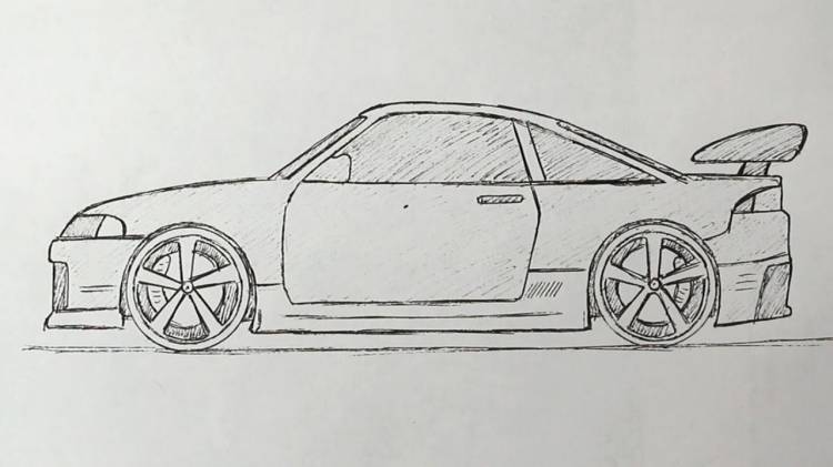 How to draw a car step by step