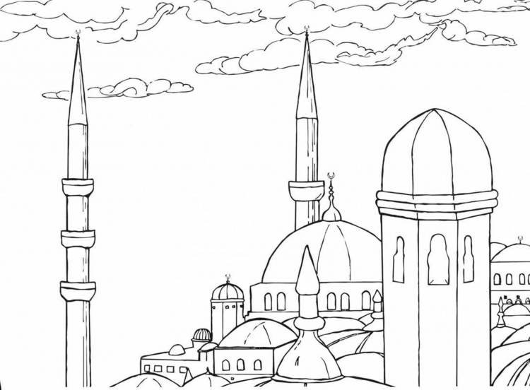 Среднеазиатский город рисунок