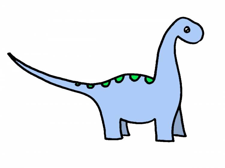 Динозавр для срисовки легкие