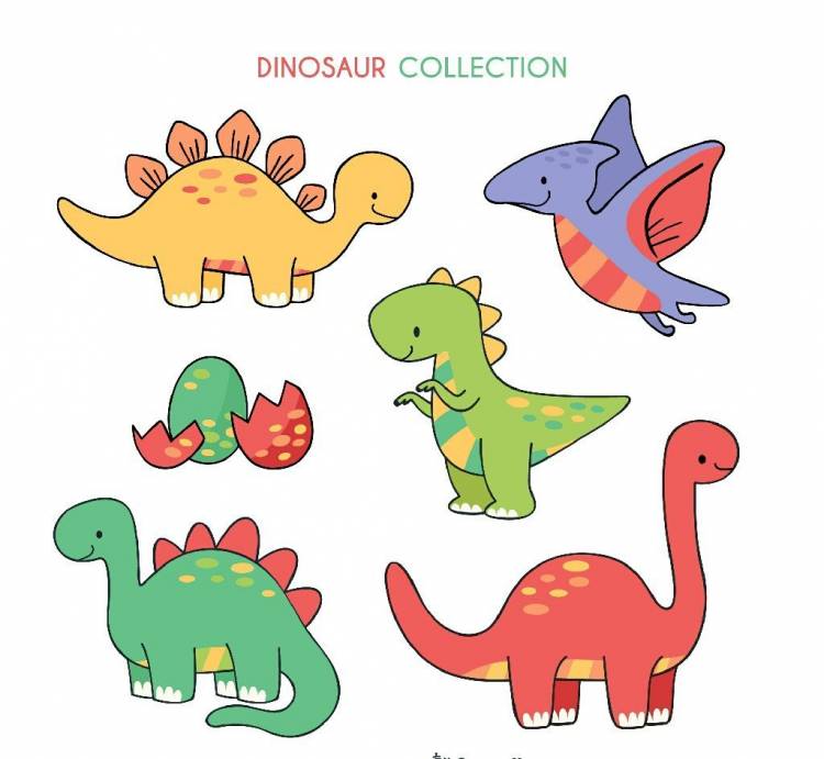 Динозаврик рисунок легкий
