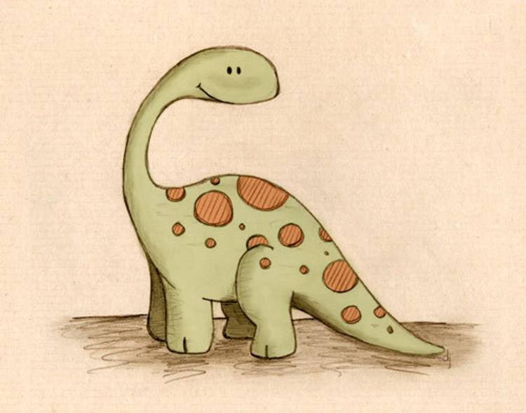 Рисунки для срисовки динозаврики