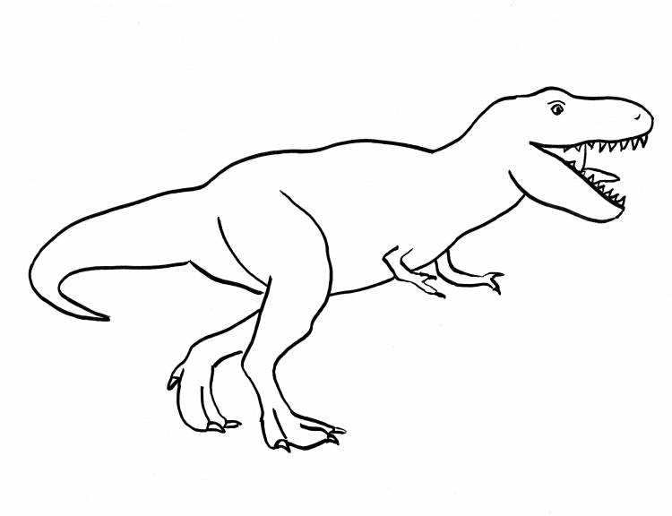 Динозавр рисунок карандашом