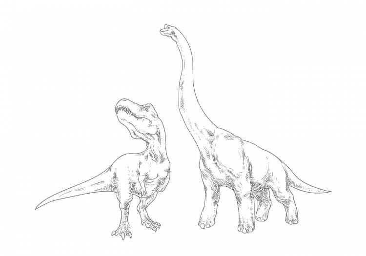 Рисунки для срисовки карандашом динозавров