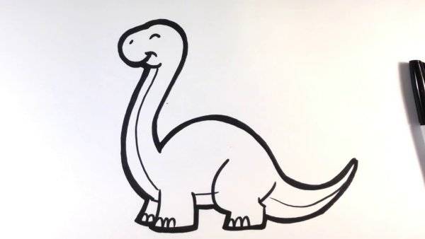 Идеи для срисовки карандашом легкие для начинающих динозавров 