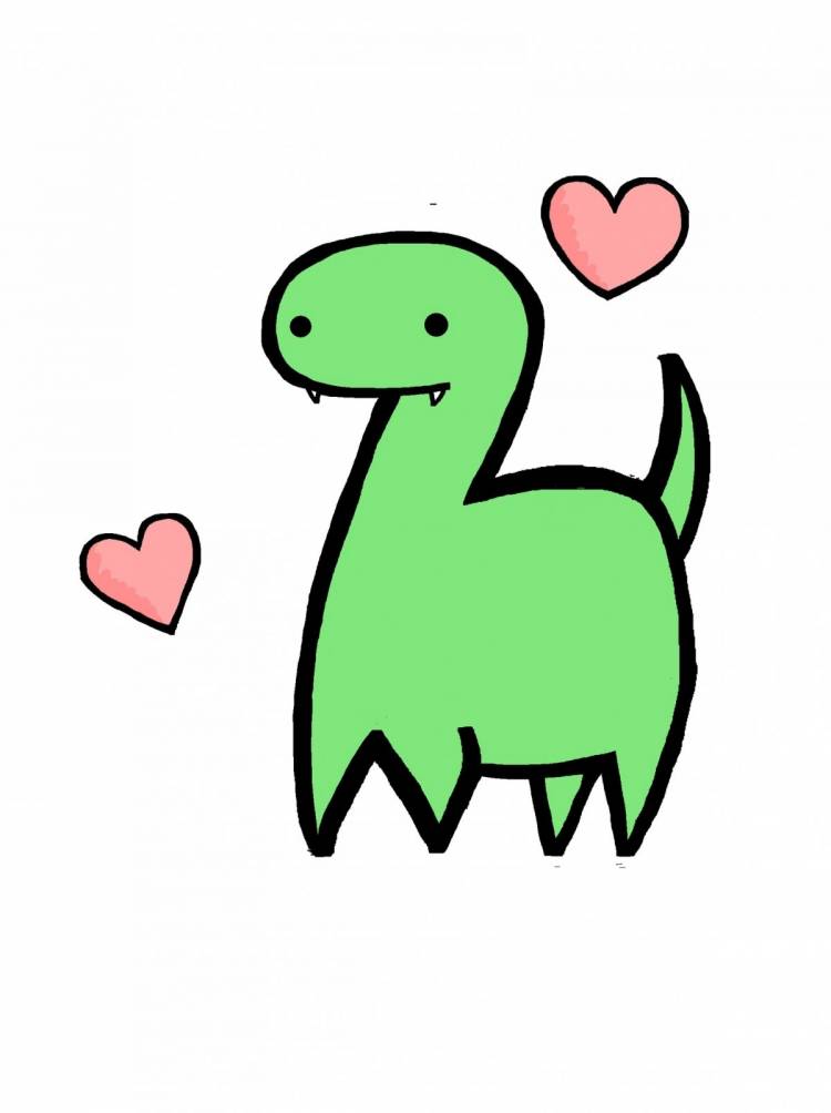 Динозавр срисовка легко
