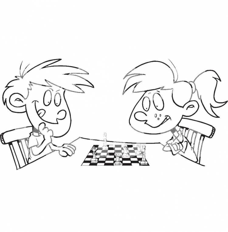 раскраски на тему шахматы для детей