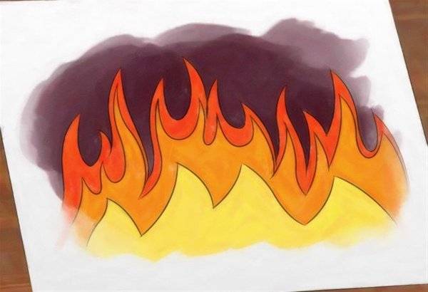 Картинки огня и пламени для срисовки 