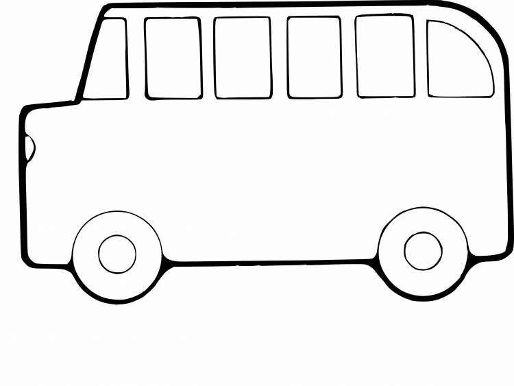 Автобус рисунок для детей карандашом