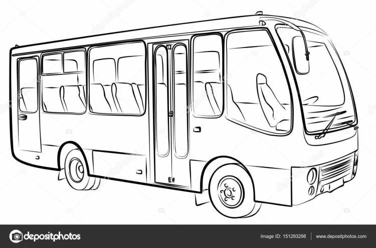 Автобус рисунок простой