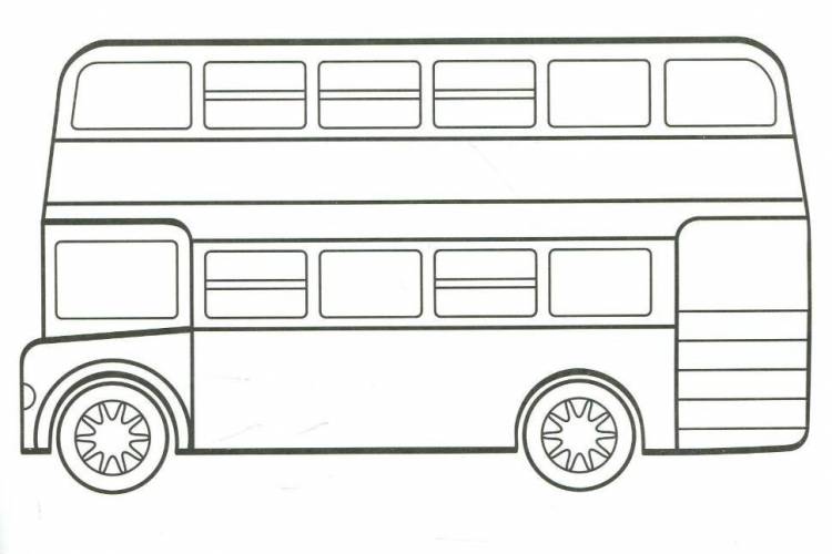 Лондонский автобус рисунок раскраска 