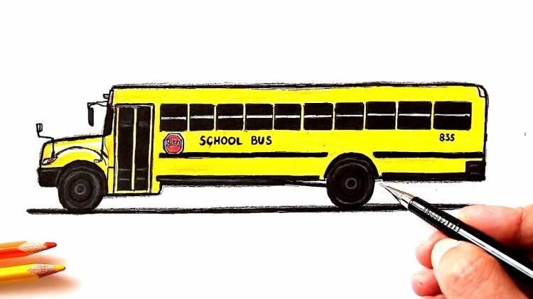 How to draw a school Bus