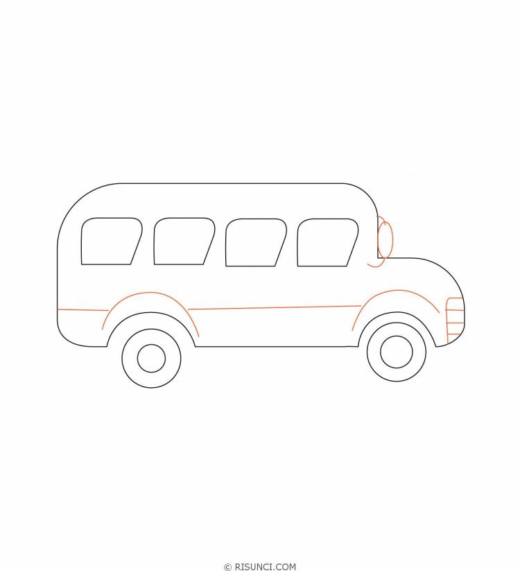 Как нарисовать автобус поэтапно? Рисунки карандашом поэтапно