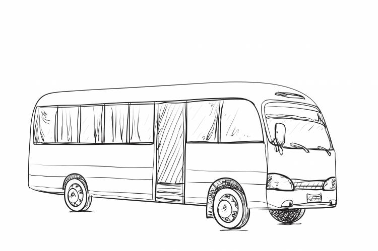 Детский рисунок автобус в карандаше