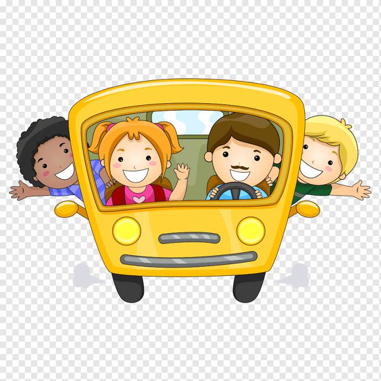 люди внутри автобуса иллюстрации, детские иллюстрации, школьный автобус, школьные принадлежности, малыш, автомобиль png
