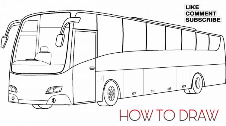 как нарисовать автобус