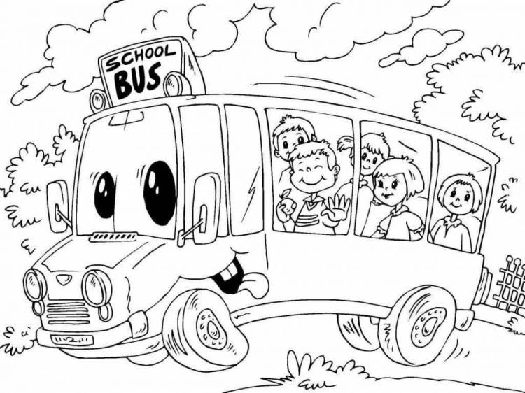 Раскраски Школьный автобус гордон 