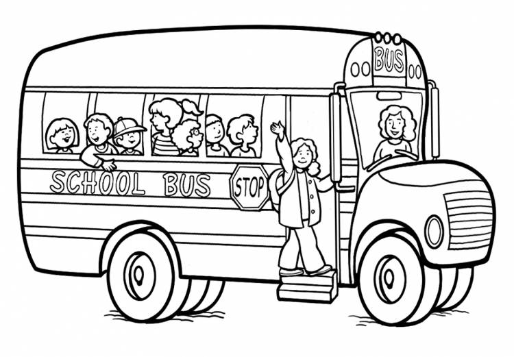 Школьный автобус гордон раскраска