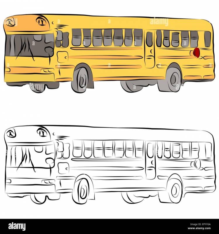 Школьный автобус рисунок