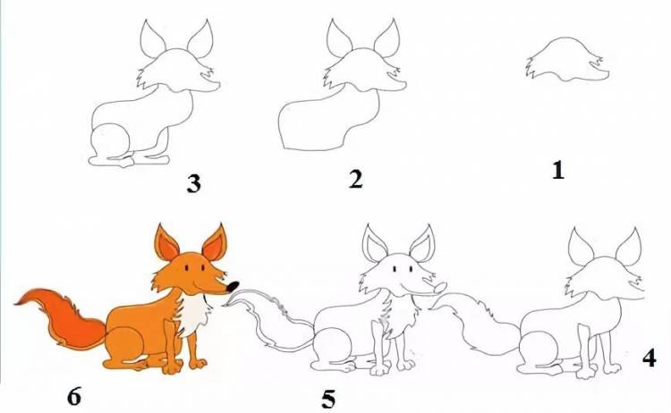 Как нарисовать лису легко 