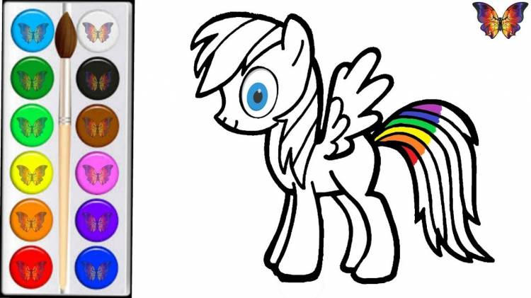 How to draw a pony rainbow