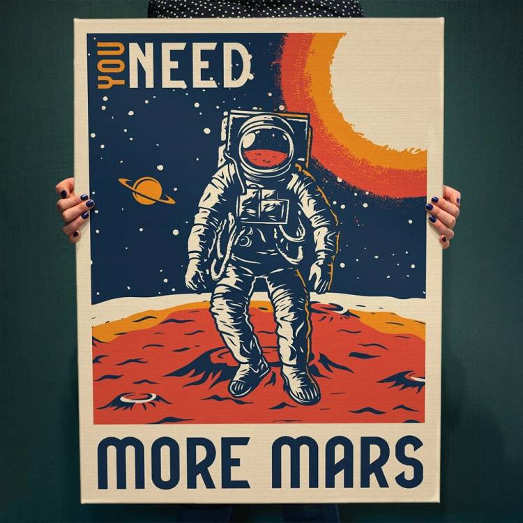 Постер на холсте декор для дома картина для интерьера Космос