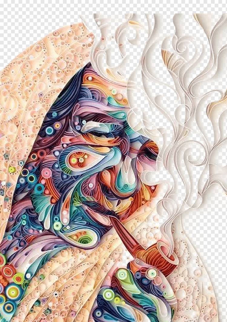 Бумага Изобразительное искусство Художник Квиллинг, Рисунок лица ручной работы, лицо, рука, люди png