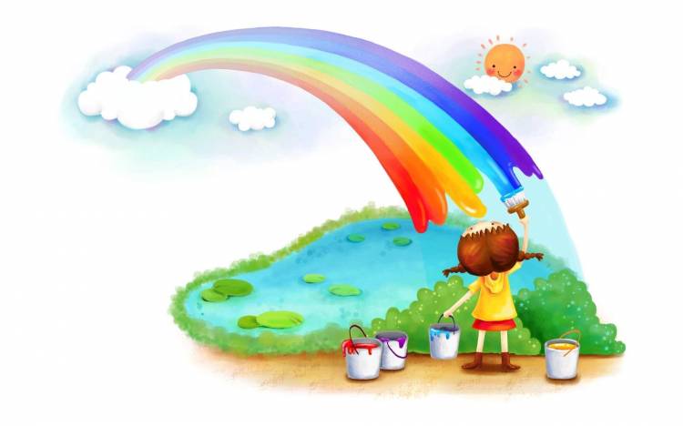 Картинки для детей радуга в природе 
