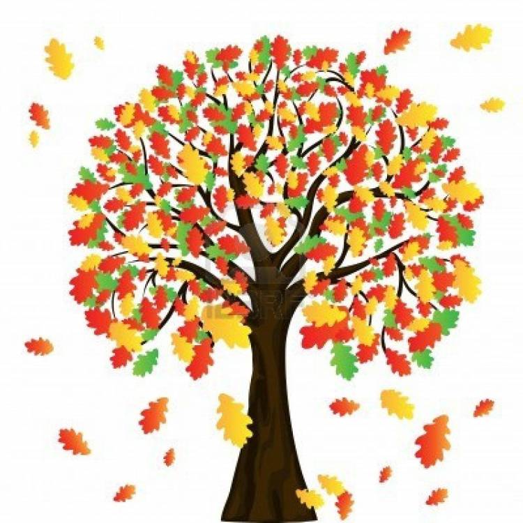 Детский рисунок деревья осенью