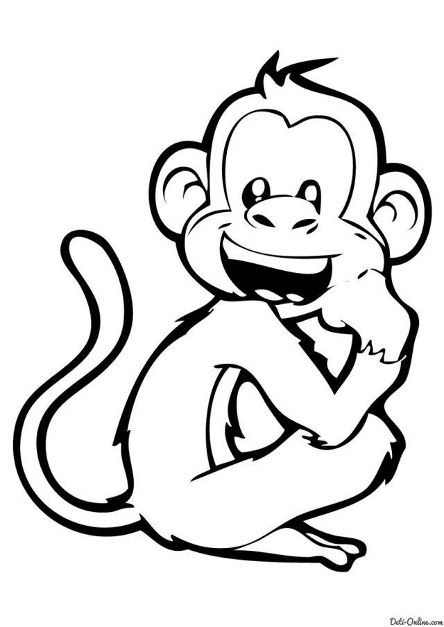 Рисунки обезьянки карандашом для детей 