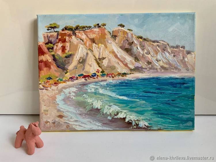 Картина Морской пейзаж Море Скалы Пляж маслом