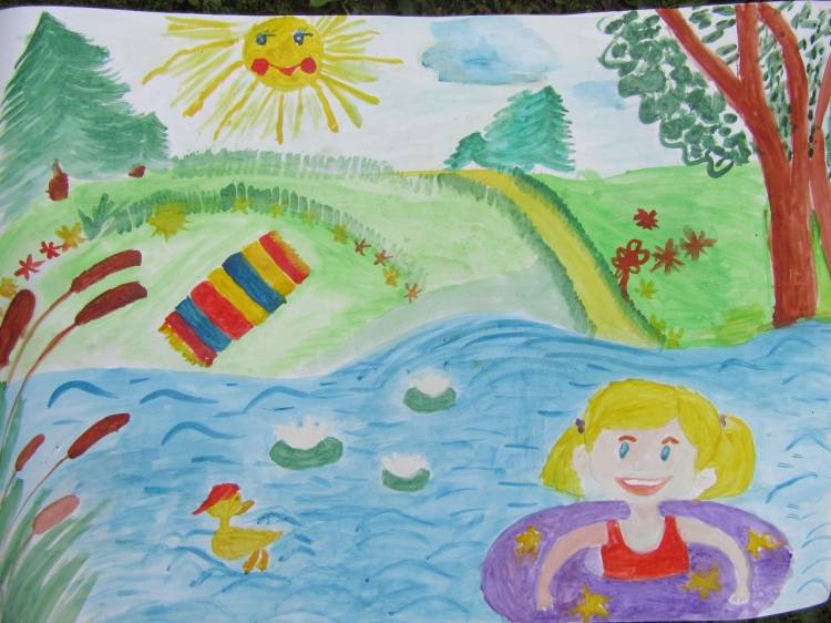 Детские рисунки здравствуй лето