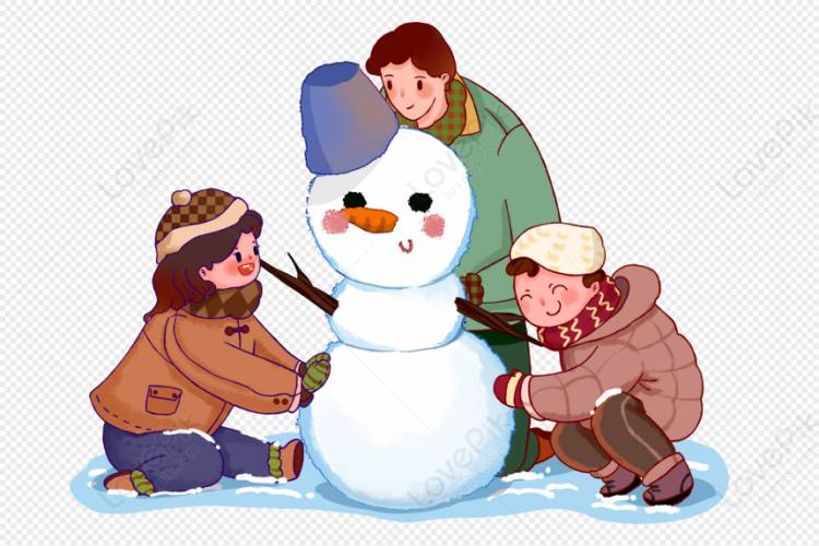 Папа малыш снеговик изображение_Фото номер