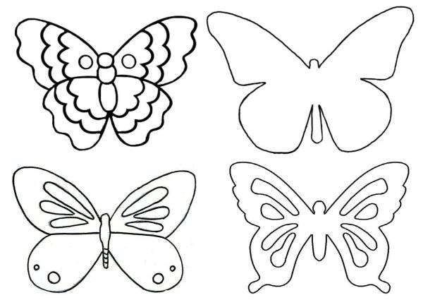 Картинки бабочки и цветы для вырезания 