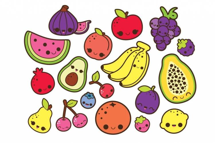 Картинки для срисовки фрукты