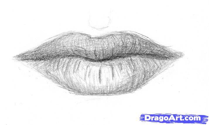 Как нарисовать губы человека поэтапно