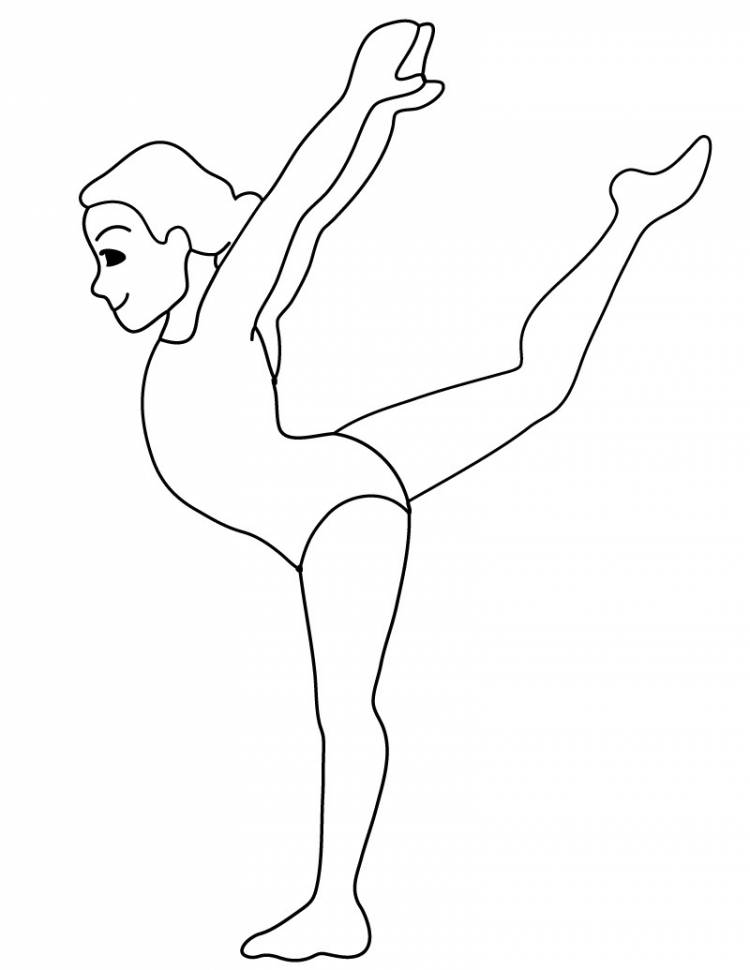 Рисунки для срисовки гимнастки легкие