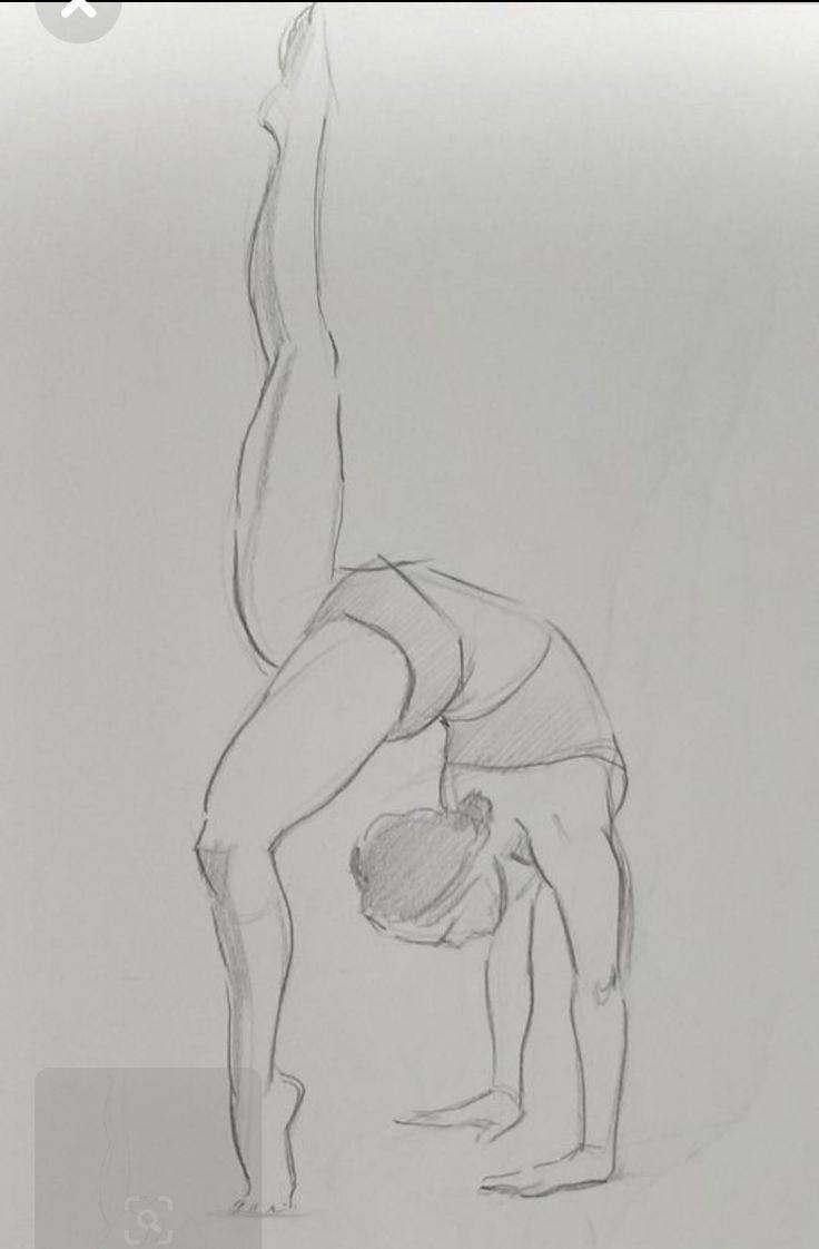 Рисунки для срисовки гимнастки