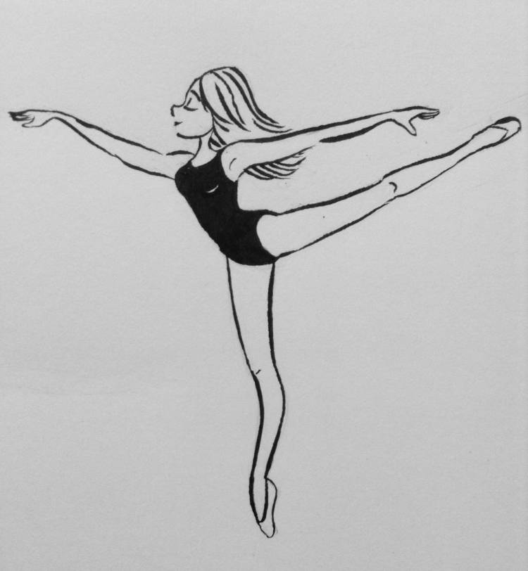 Рисунки гимнасток для срисовки 