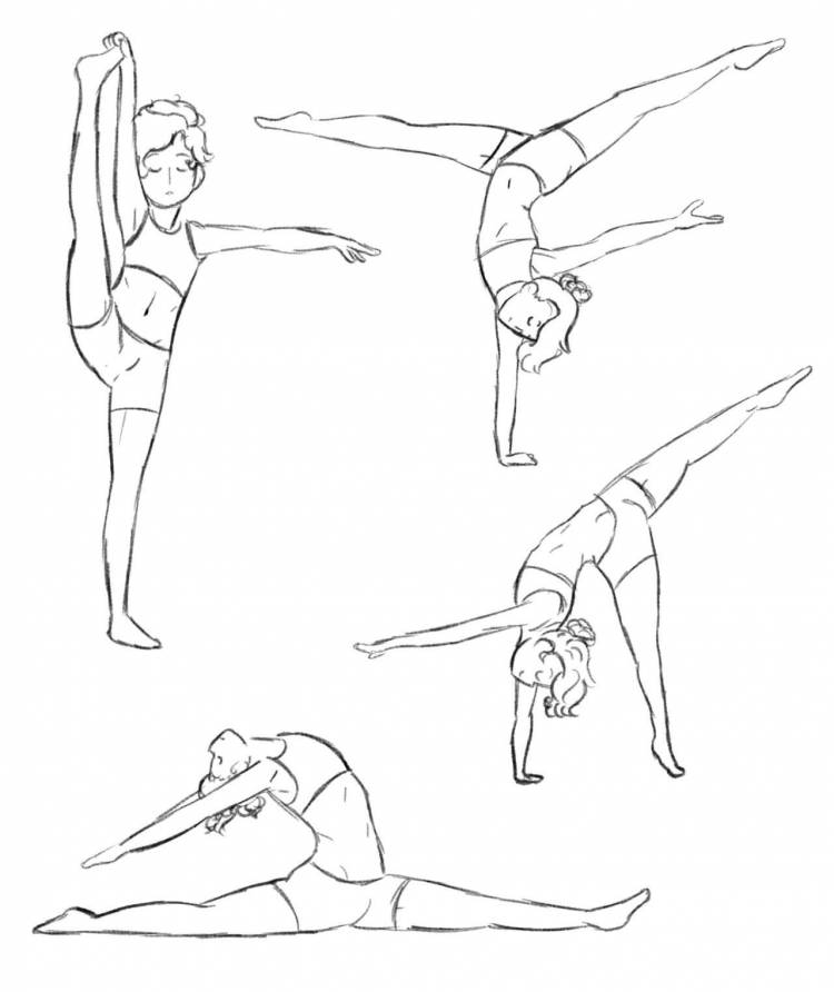 Легкие рисунки гимнастика для срисовки