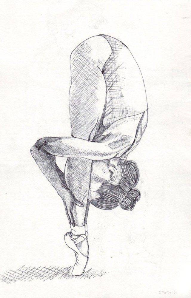 Рисунки гимнасток карандашом для срисовки 
