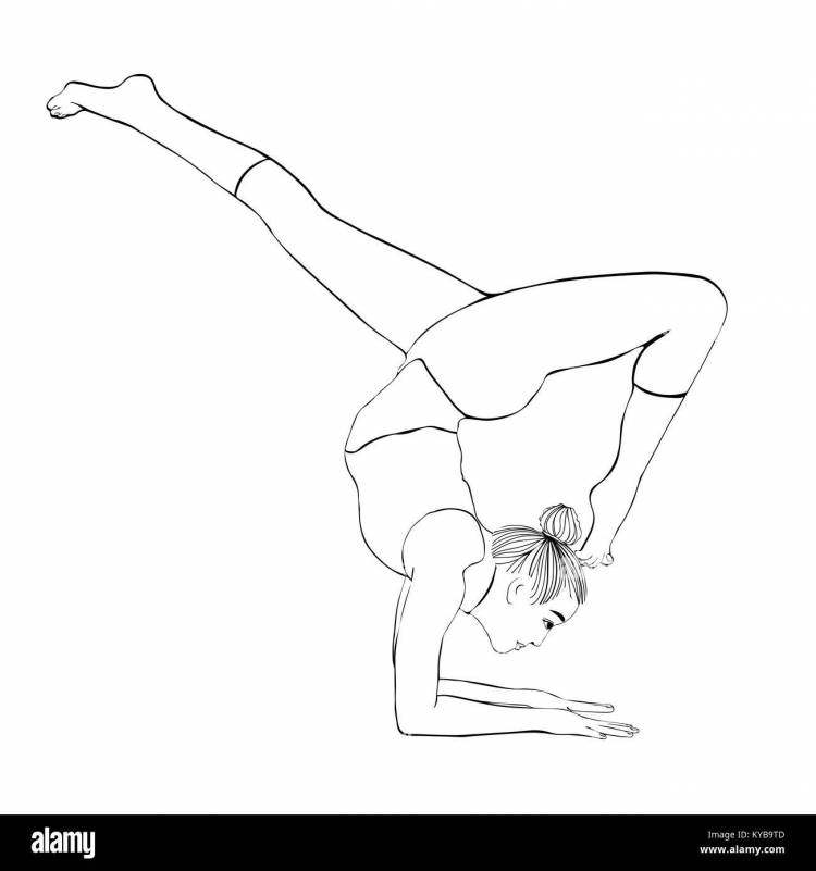Рисунки для срисовки легкие гимнастика