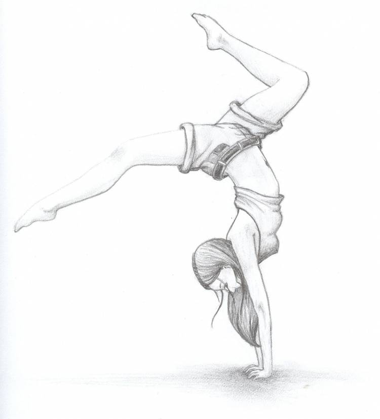 Рисунки гимнастика для срисовки легкие