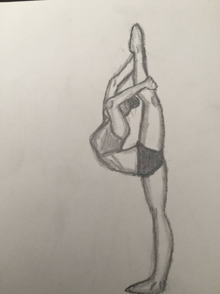 Как нарисовать гимнастку легко