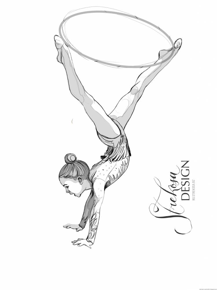 Раскраска гимнастка