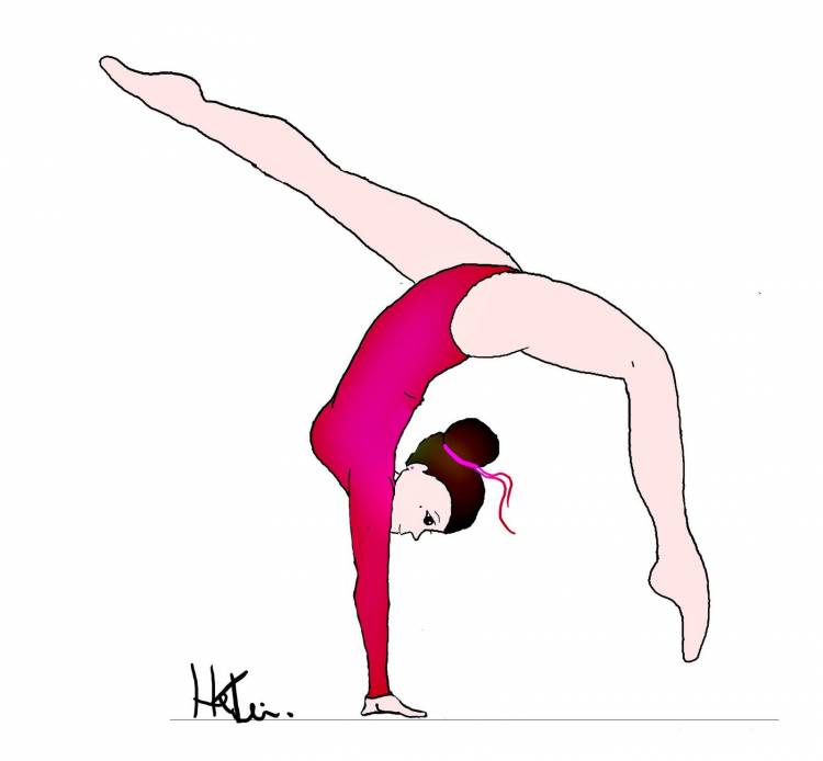 Рисунки гимнастика для срисовки легкие