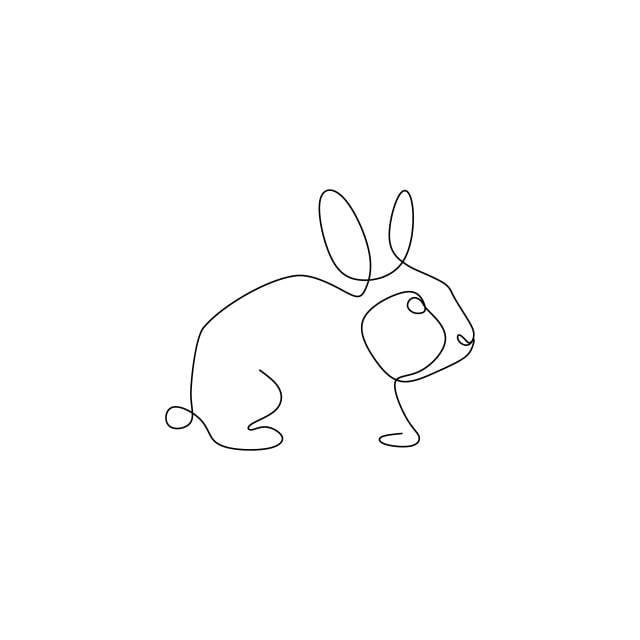 рисунок линия рисунков не кролик животных простые линии PNG , рисунок кролика, рисунок животного, рисунок крыла PNG картинки и пнг рисунок для бесплатной загрузки